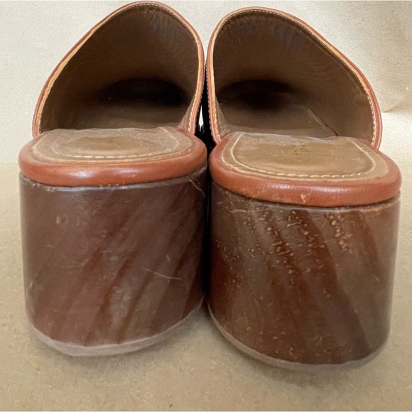 Pristine Cognac Leather Studded Uterque Clogs Mules Size 40 Lk Hearst Arket - Picture 6 of 10